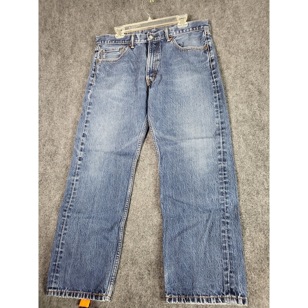 Levi's 505 Jeans Regular Fit Straight Leg Blue Denim Men Sz W38 L29 Classic Work